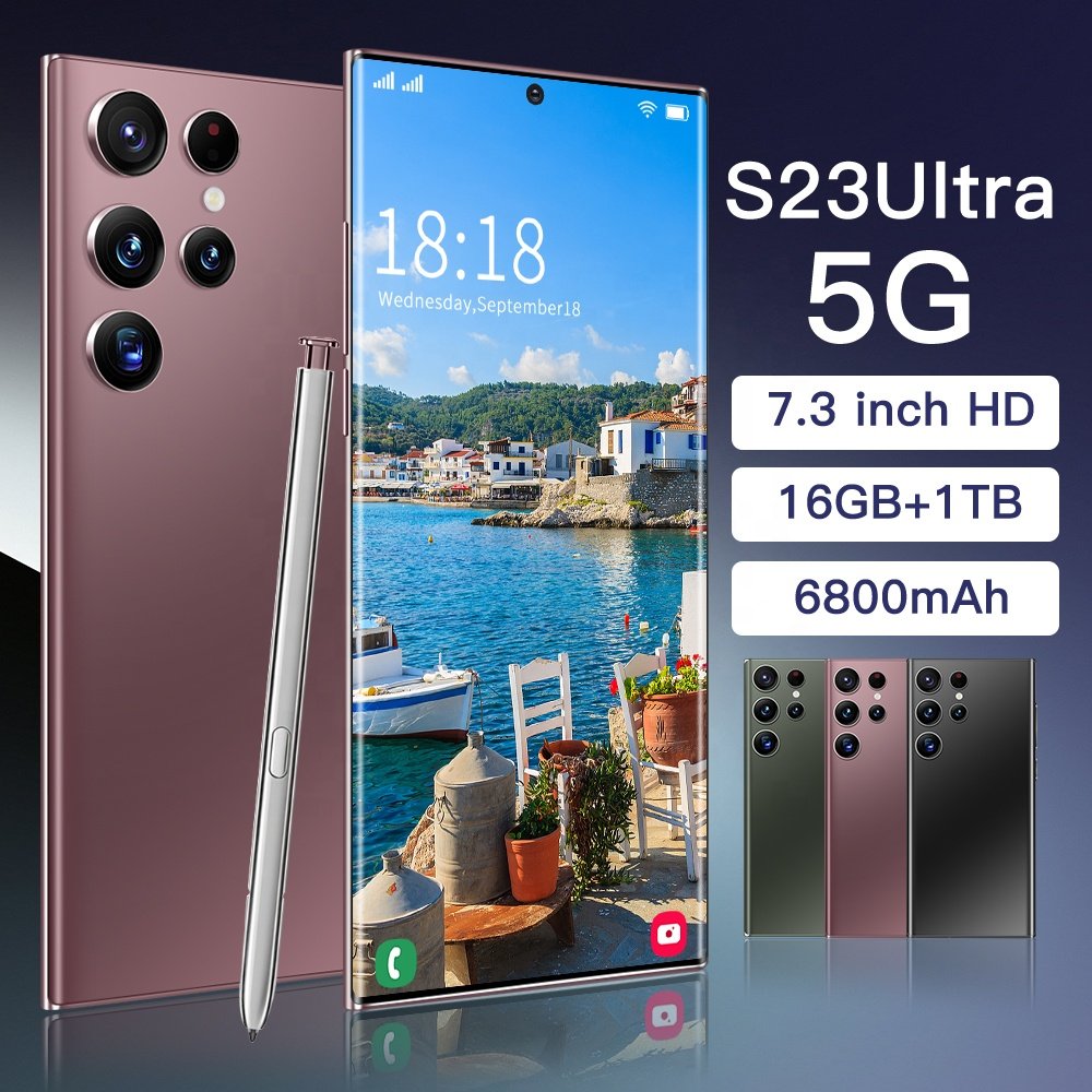 S23 Ultra 6.8 inch Screen Unlocked Mobile Phones Dual SIM 12+512GB Smart Phone Android 13 SmartPhones multiple Languages Version